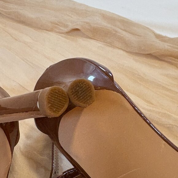 Steve Madden Women's Open Toe Light Brown Ankle Strap Heels Size 7M - Picture 10 of 12